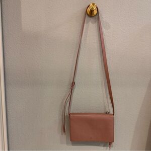 All saints | leather light dusty pink wallet bag crossbody leather WOC